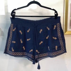 J. Crew gauze embroidered shorts